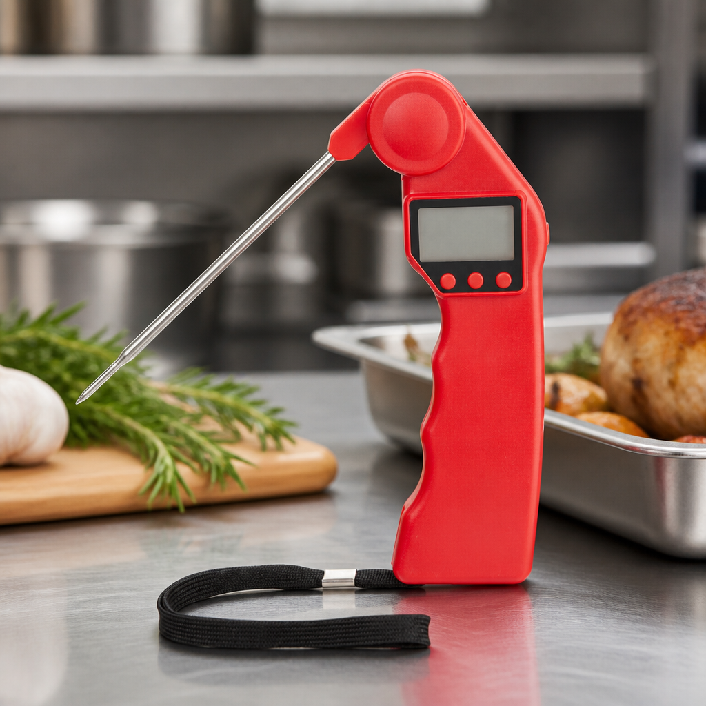 Commercial Colour Coded Red Thermometer for Food Safety