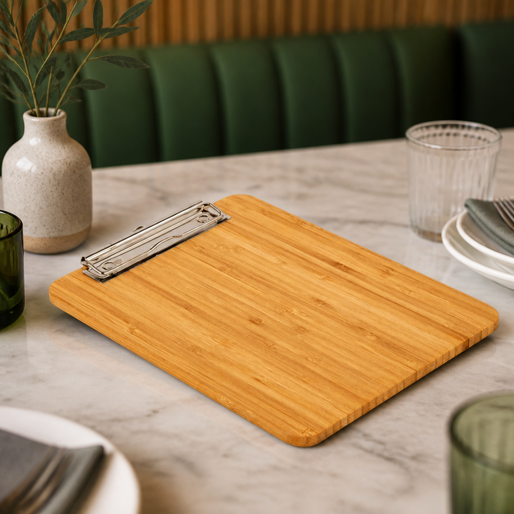 Bamboo Menu Clipboard for Commercial Catering Use