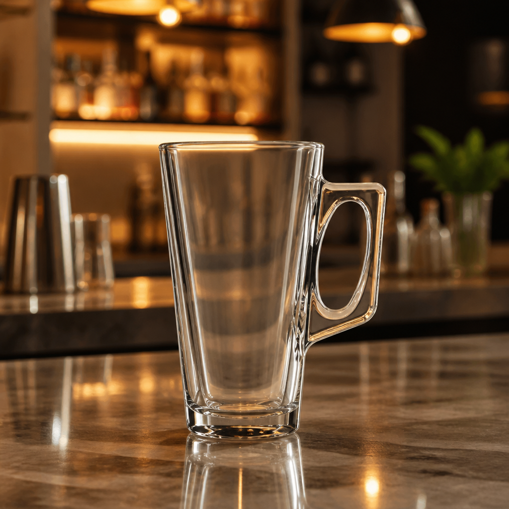 Commercial 250ml Conic Coffee Mugs - 12 Pack Latte Cups