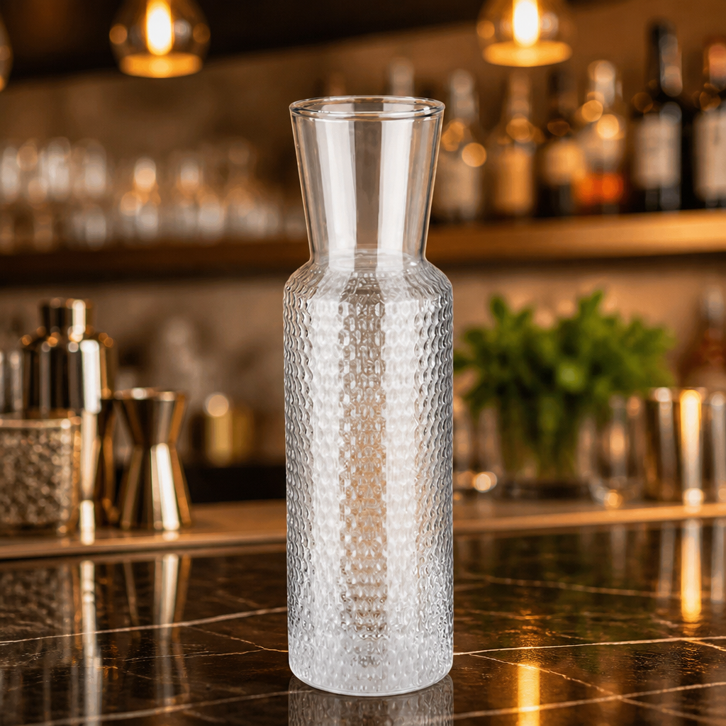 900ml Glass Carafe with Cork Stopper for Commercial Use