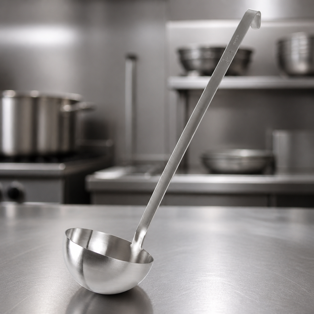 Commercial Stainless Steel Ladle 125ml Heavy Duty Kitchen Tool