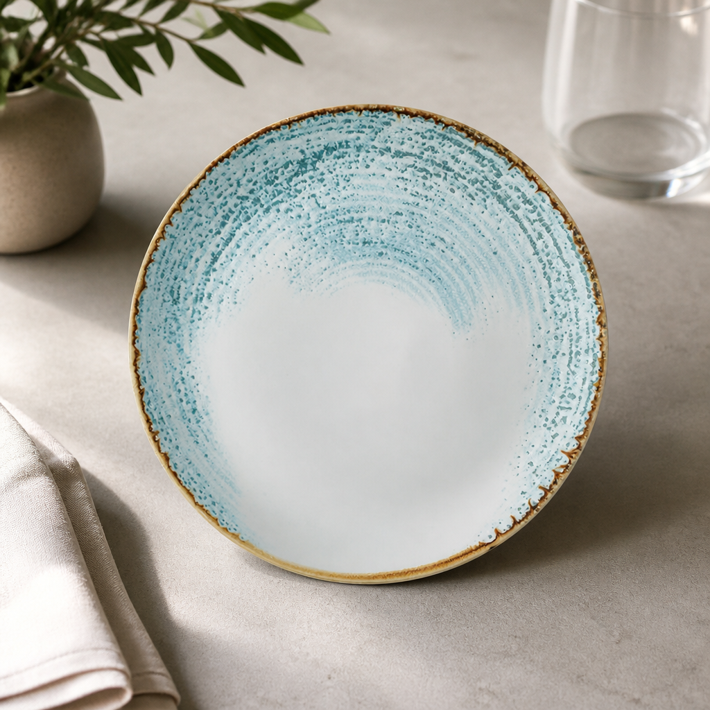 Commercial Coupe Plates 285mm Aquamarine 12 Pack