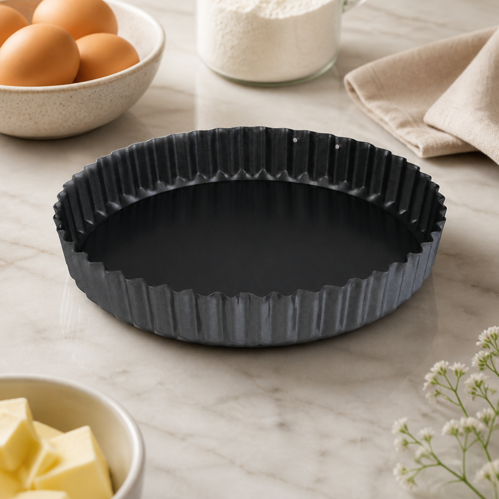 Commercial Non-Stick Quiche Tin 250mm Removable Base