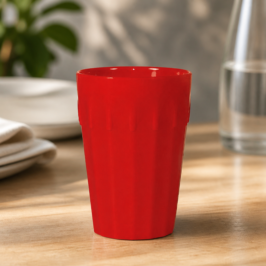Commercial Polypropylene Tumblers 142ml Red 12 Pack