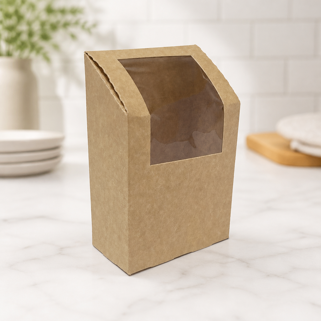 Commercial Baguette and Sandwich Containers with PET Window 500 Pack