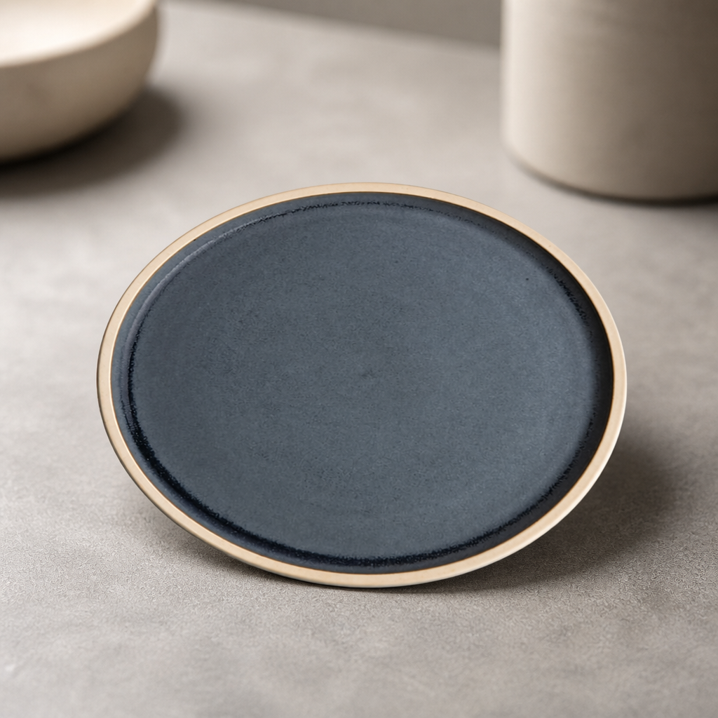 Commercial Canvas Flat Plates Blue Granite 180mm - 6 Pack