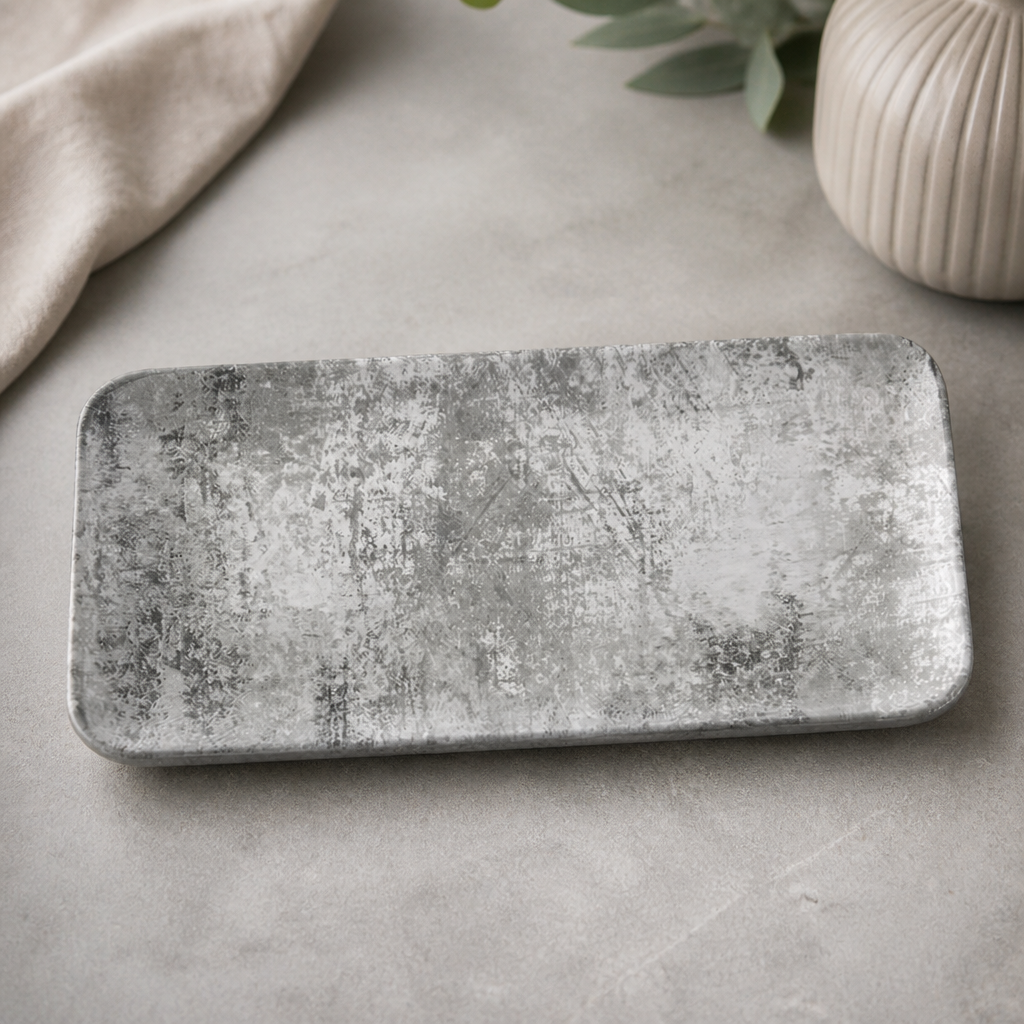 Commercial Coupe Rectangular Platter 338x155mm Grey 6 Pack