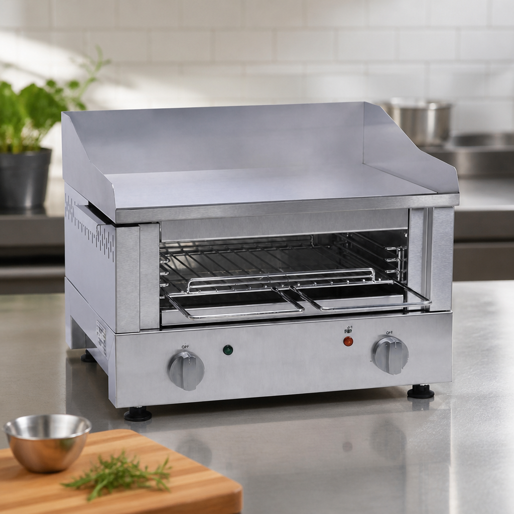 Commercial Steel Plate Griddle Toaster 480mm Dual Function