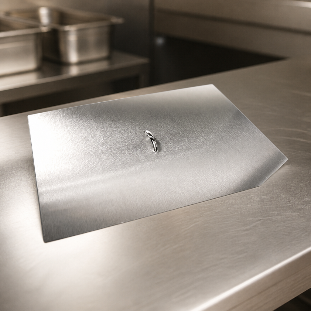 18" Commercial Fryer Lid Replacement Part Silver Finish