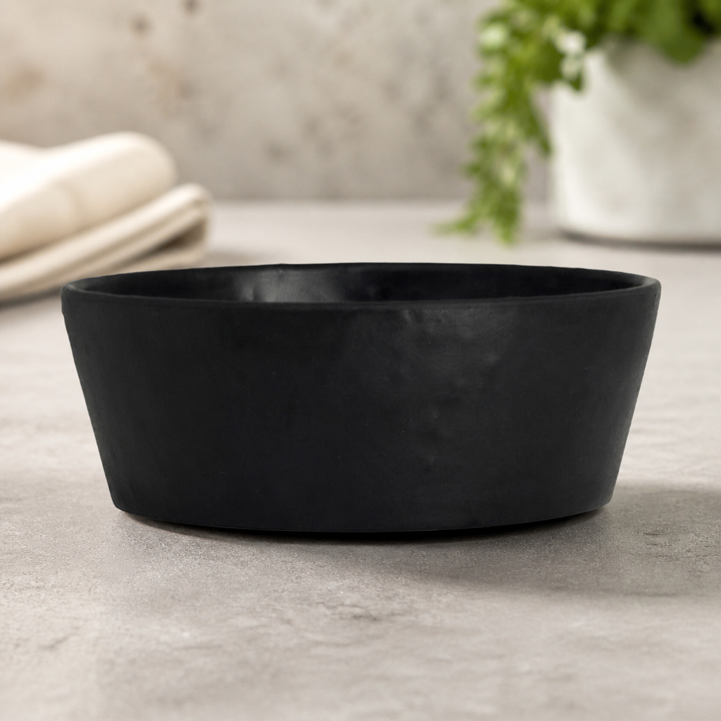 Commercial Melamine Round Bowls Black 127mm 12 Pack