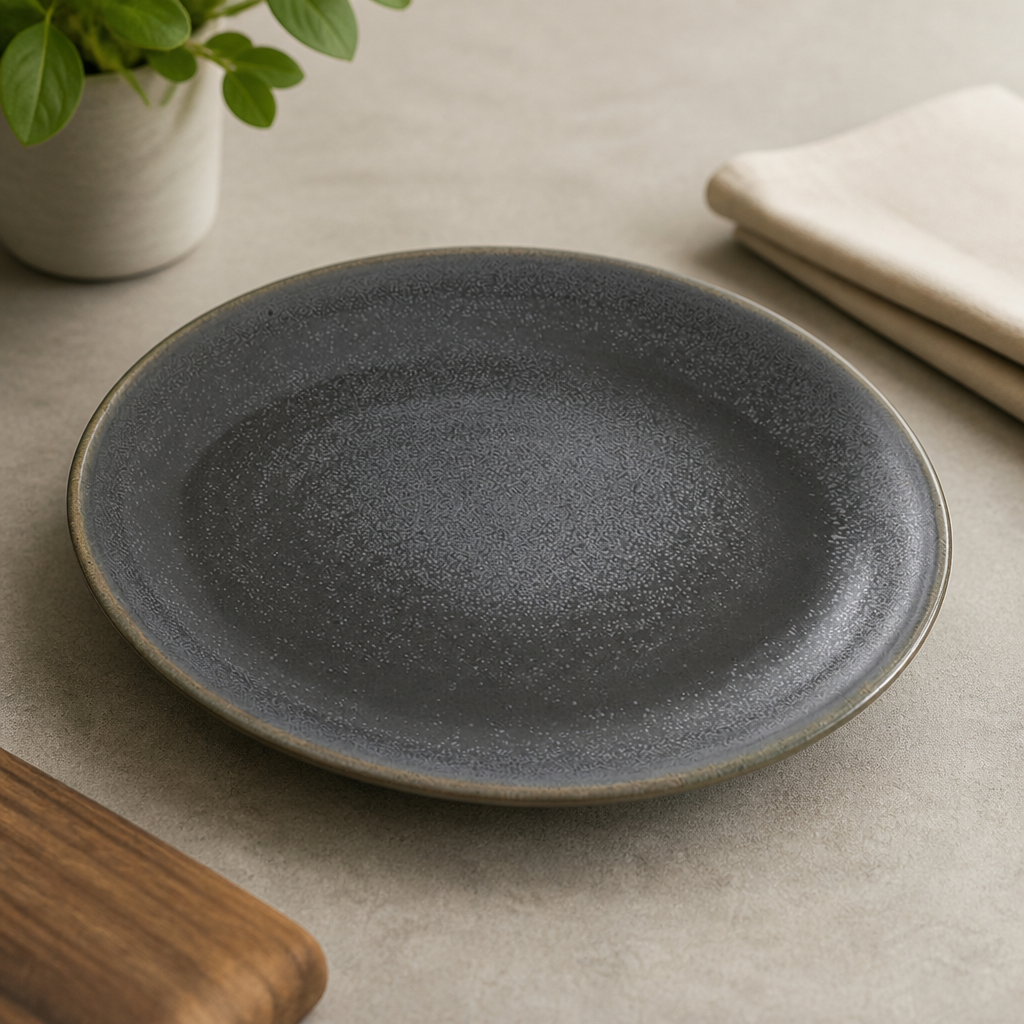 Commercial Deep Oval Bowls Grey 267x196mm Vitrified Stoneware