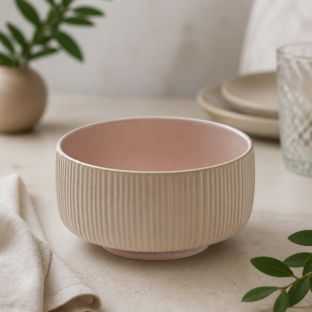 Commercial Deep Bowls 150mm Rose Stoneware 6 Pack