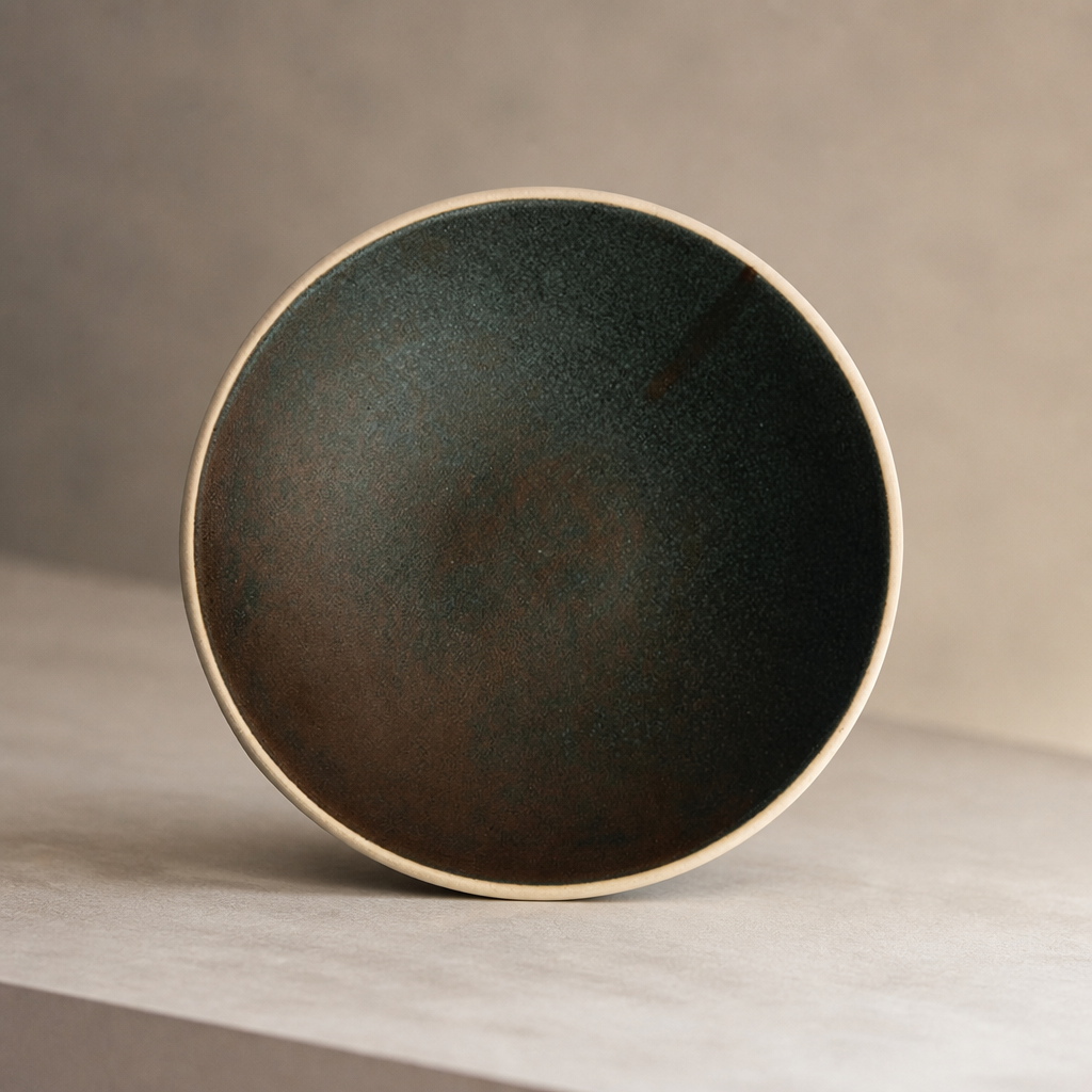 Commercial Shallow Tapered Bowls Green Verdigris 200mm 6 Pack