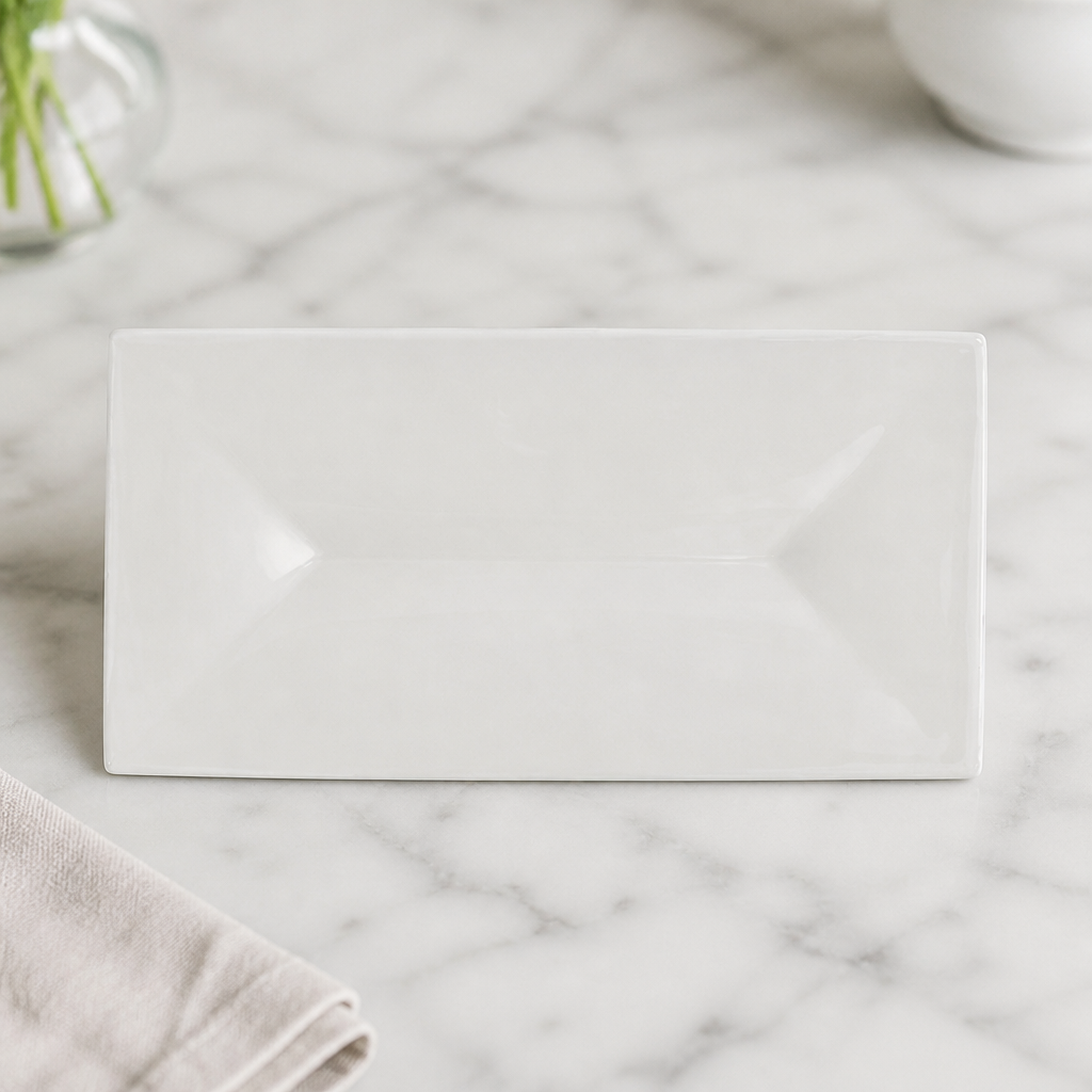 Commercial Rectangular Trays with Indent 238x117.5mm 12 Pack