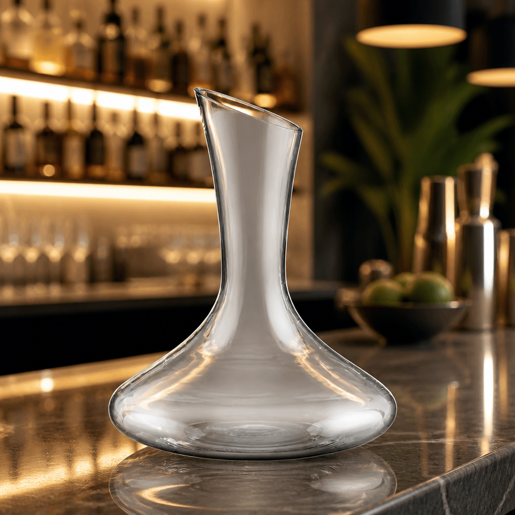 750ml Curved Glass Decanter for Commercial Use