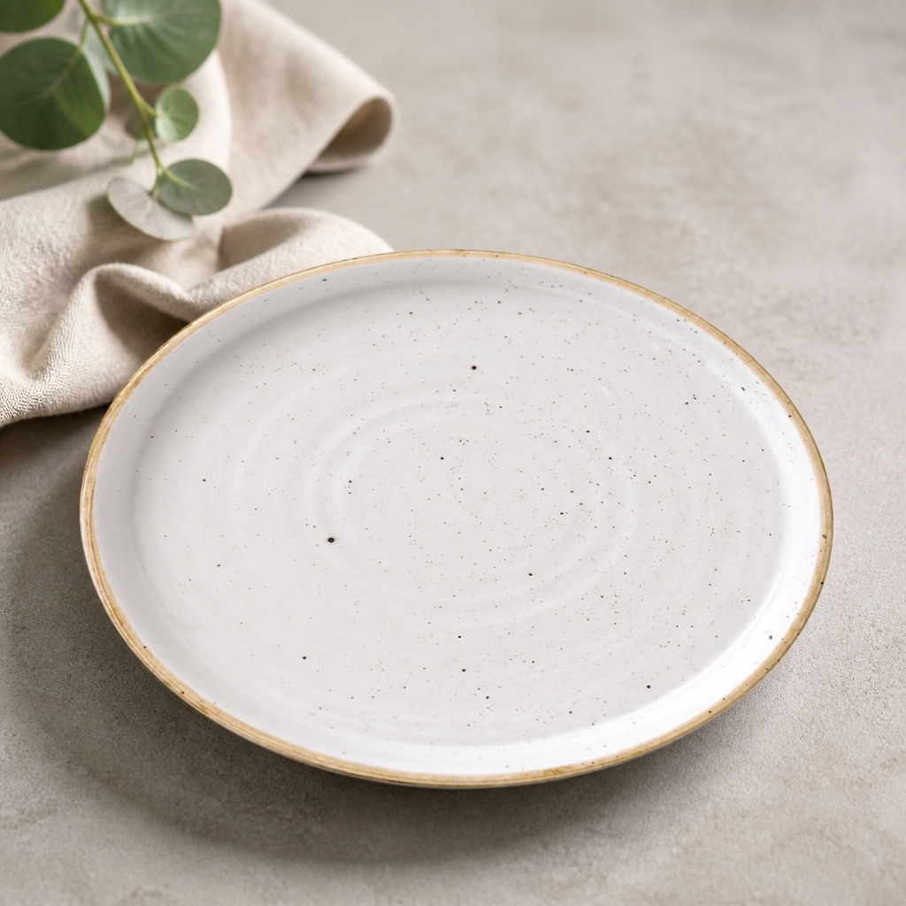 Commercial Walled Plates 6 1/8" Rustic Hand Decorated 6 Pack