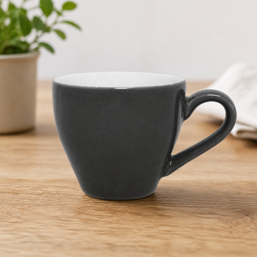 Commercial Charcoal Espresso Cups 100ml 12 Pack