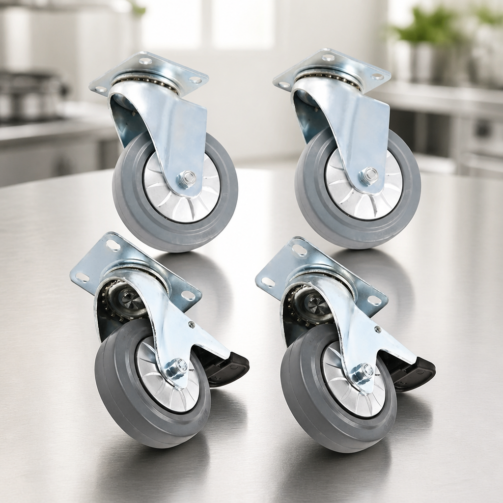 Replacement Castors Set of 4 for Commercial Catering Equipment