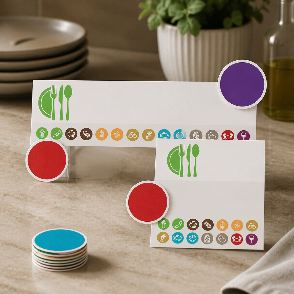 Allergy Awareness Food Labels Self Adhesive Sticker Pack