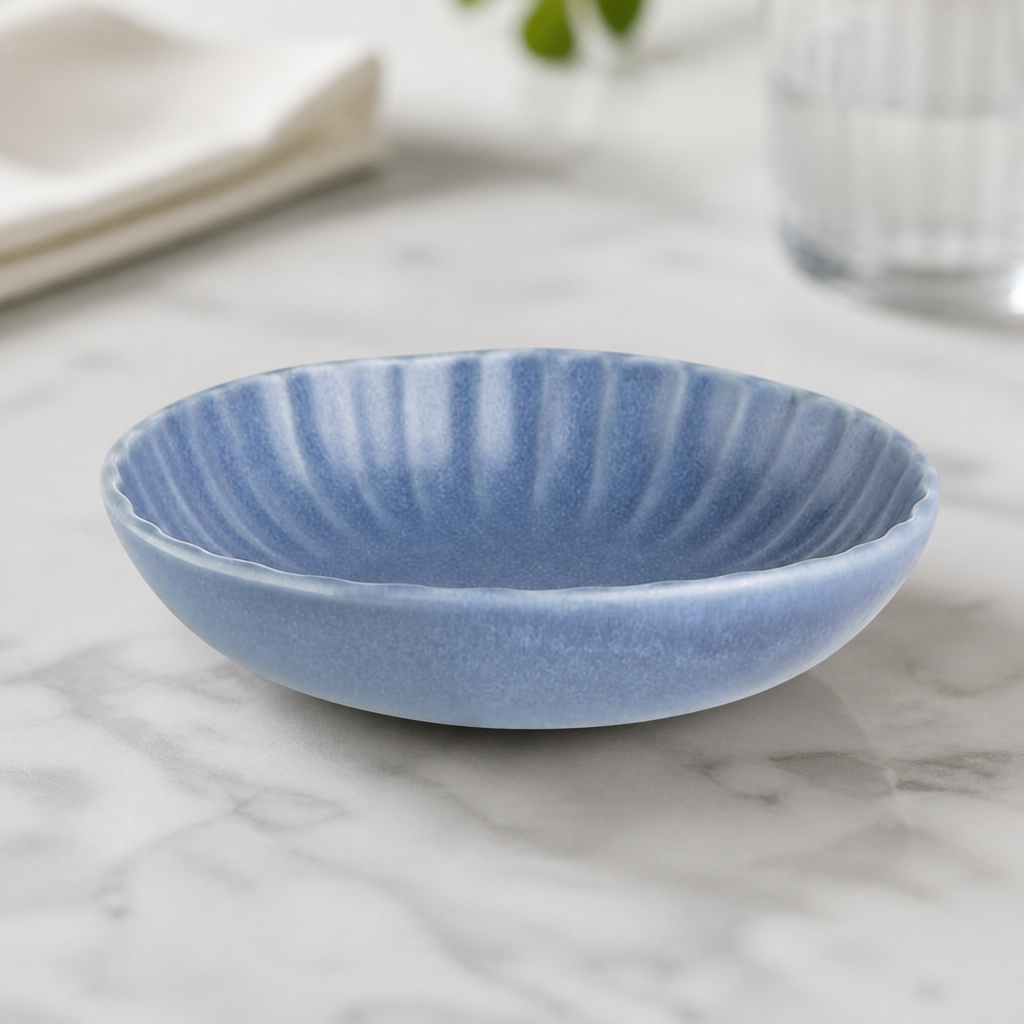 Commercial Porcelain Coupe Bowls Blue 160mm - 6 Pack