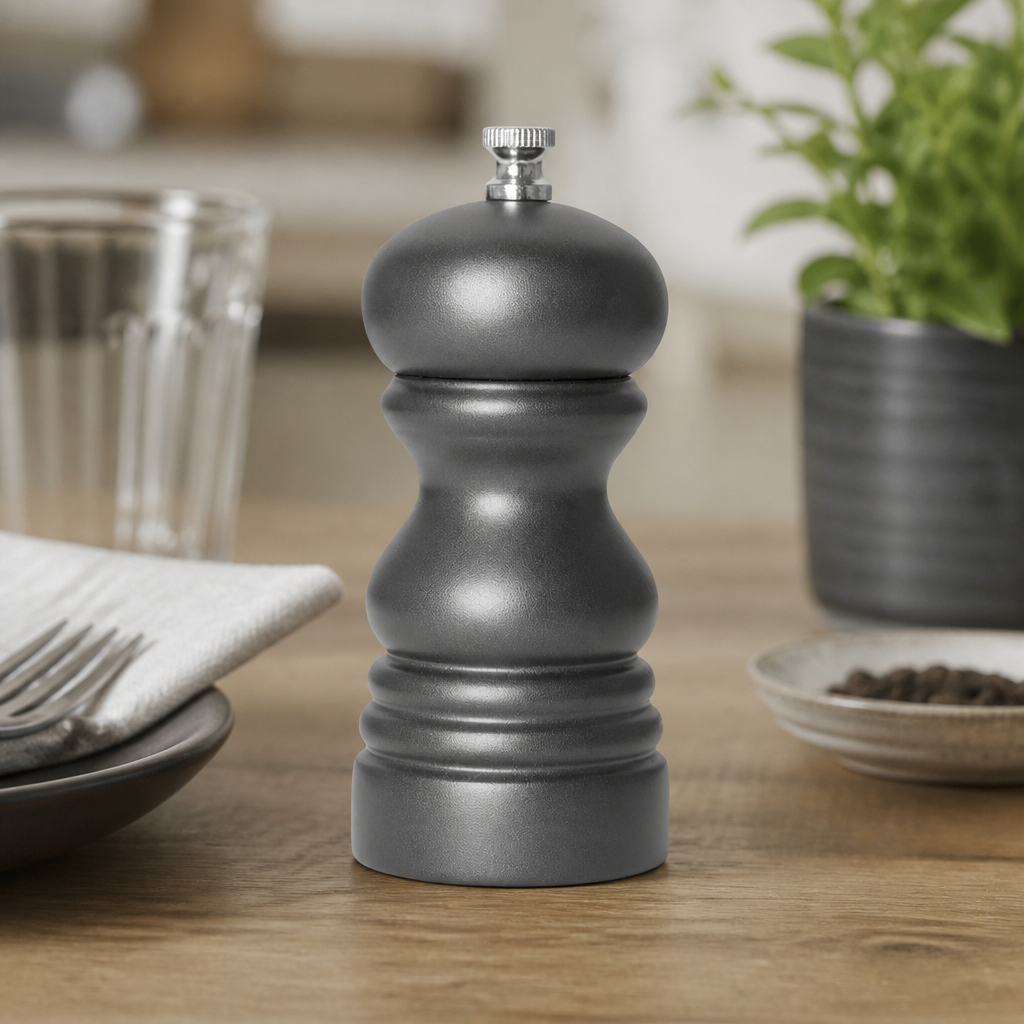 Commercial Salt And Pepper Grinder 125mm Grey Wood