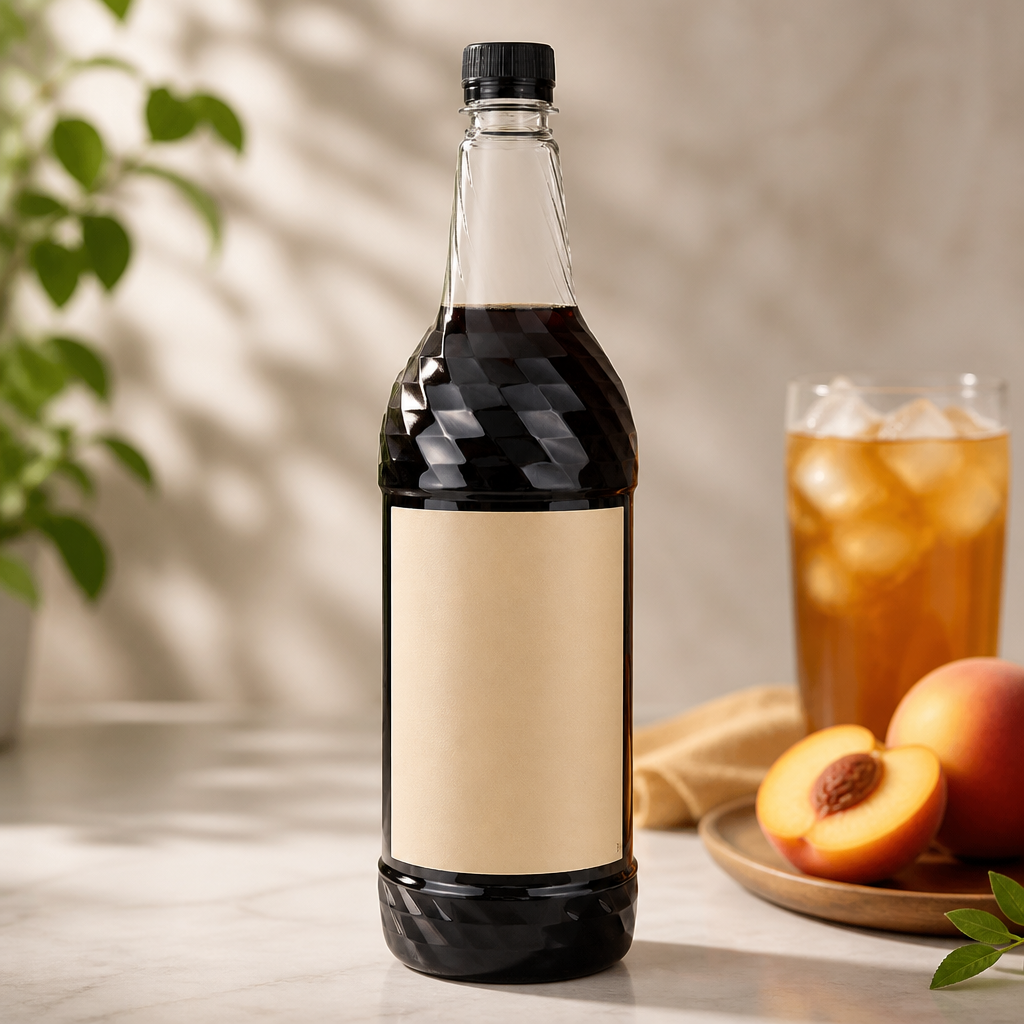 1Ltr Commercial Peach Iced Tea Syrup for Beverages