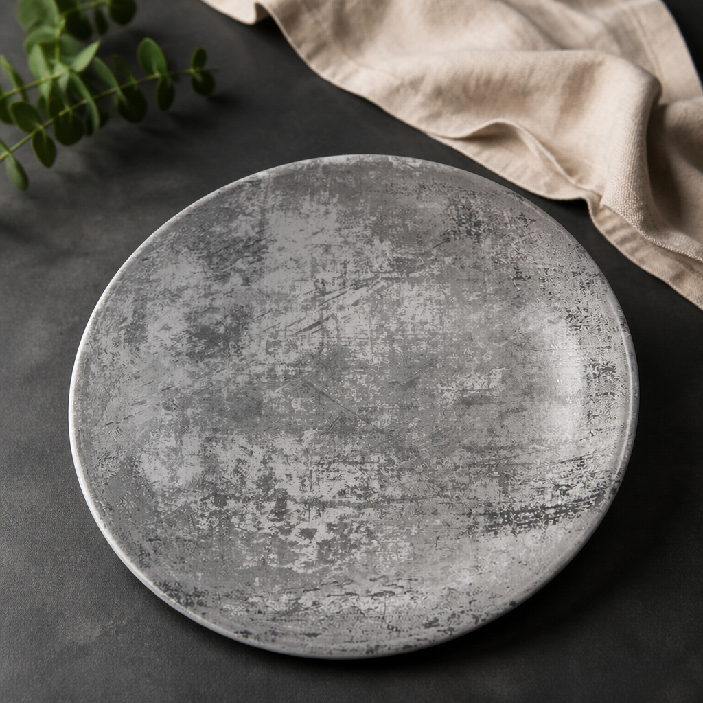 Commercial Deep Coupe Plate 281mm Steel Grey 12 Pack