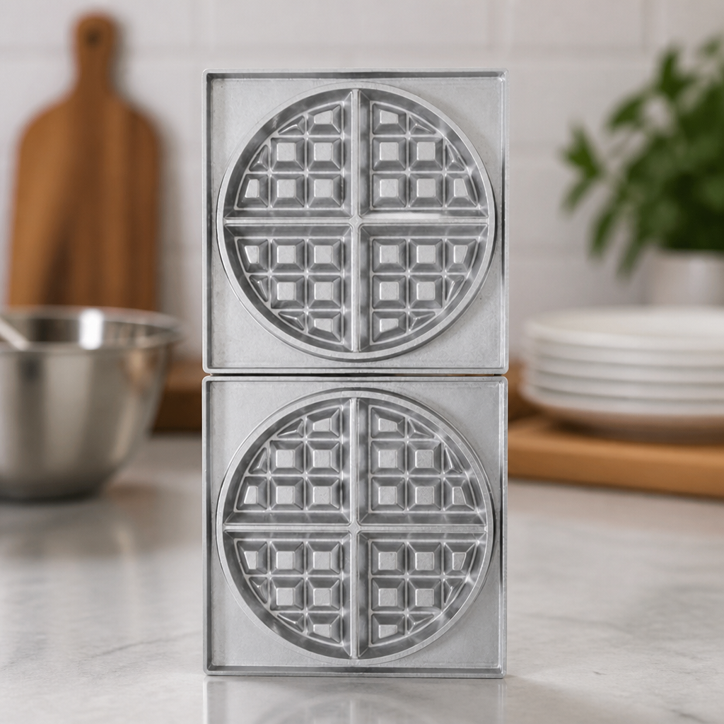Commercial Round Belgian Waffle Plate for Snack System