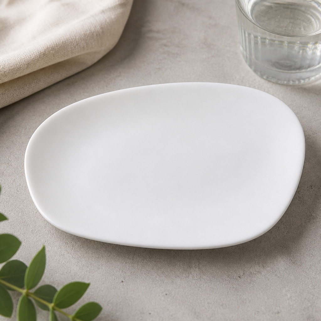 Commercial Opal Platters 220x130mm Pack of 12 Microwave Safe