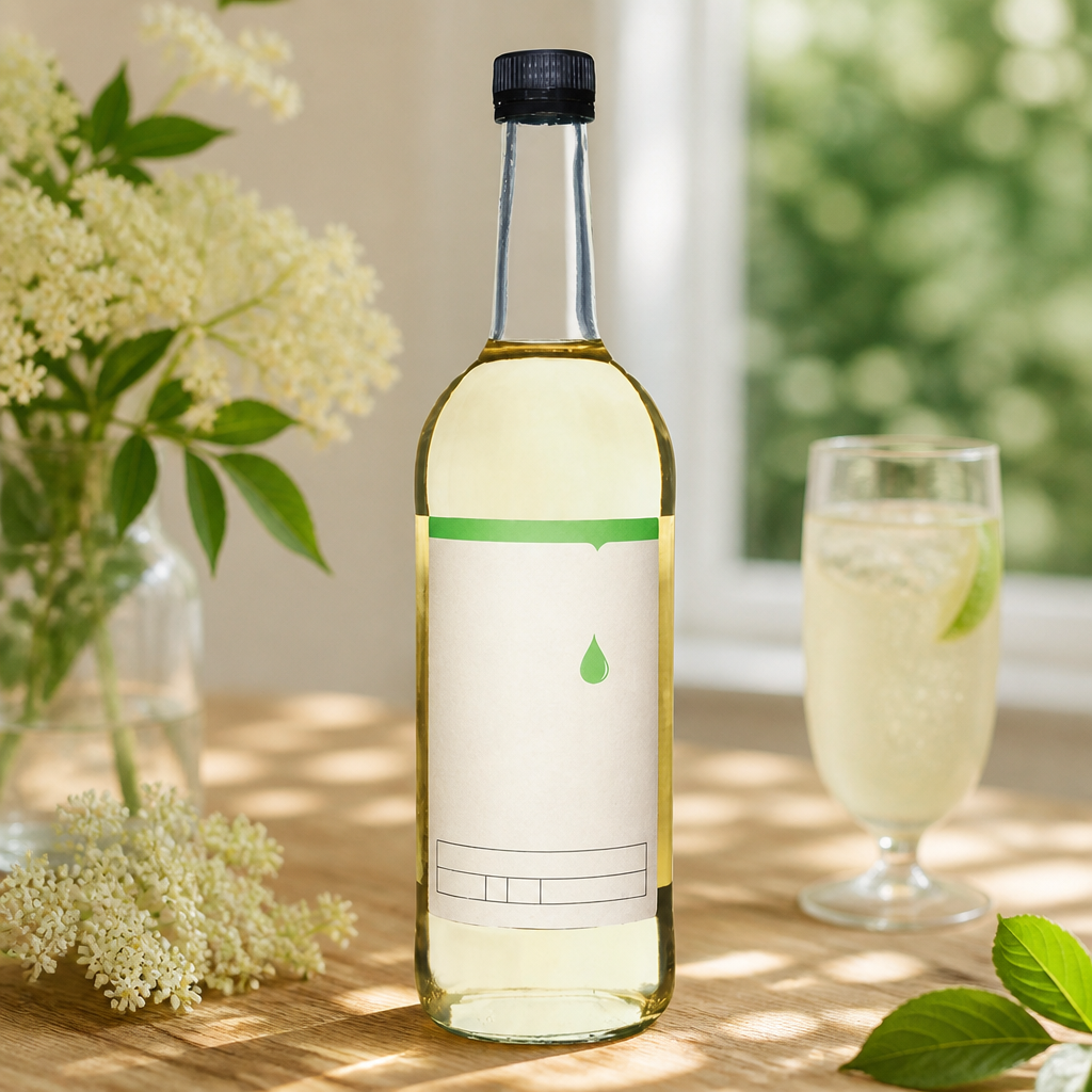 Commercial Elderflower Syrup 750ml for Beverages and Cocktails