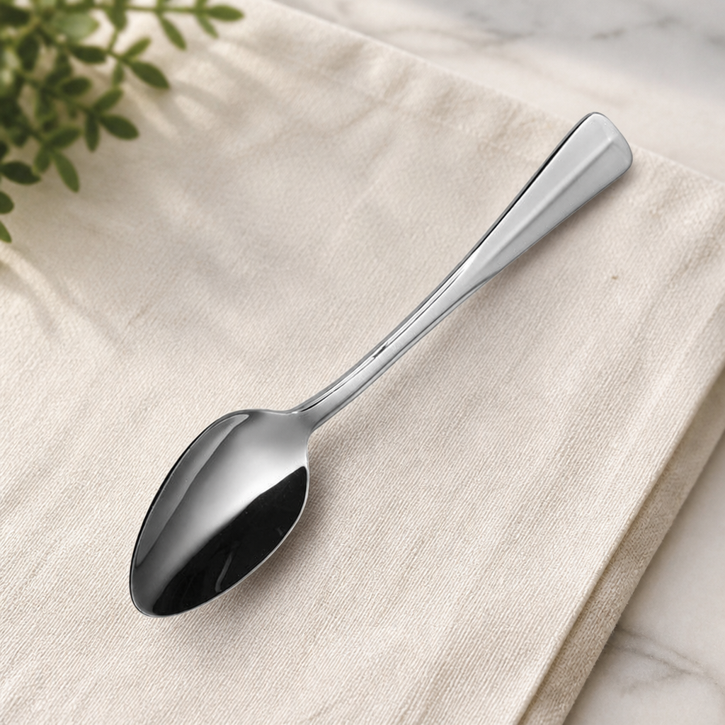 Glad style stainless steel dessert spoons set of 12