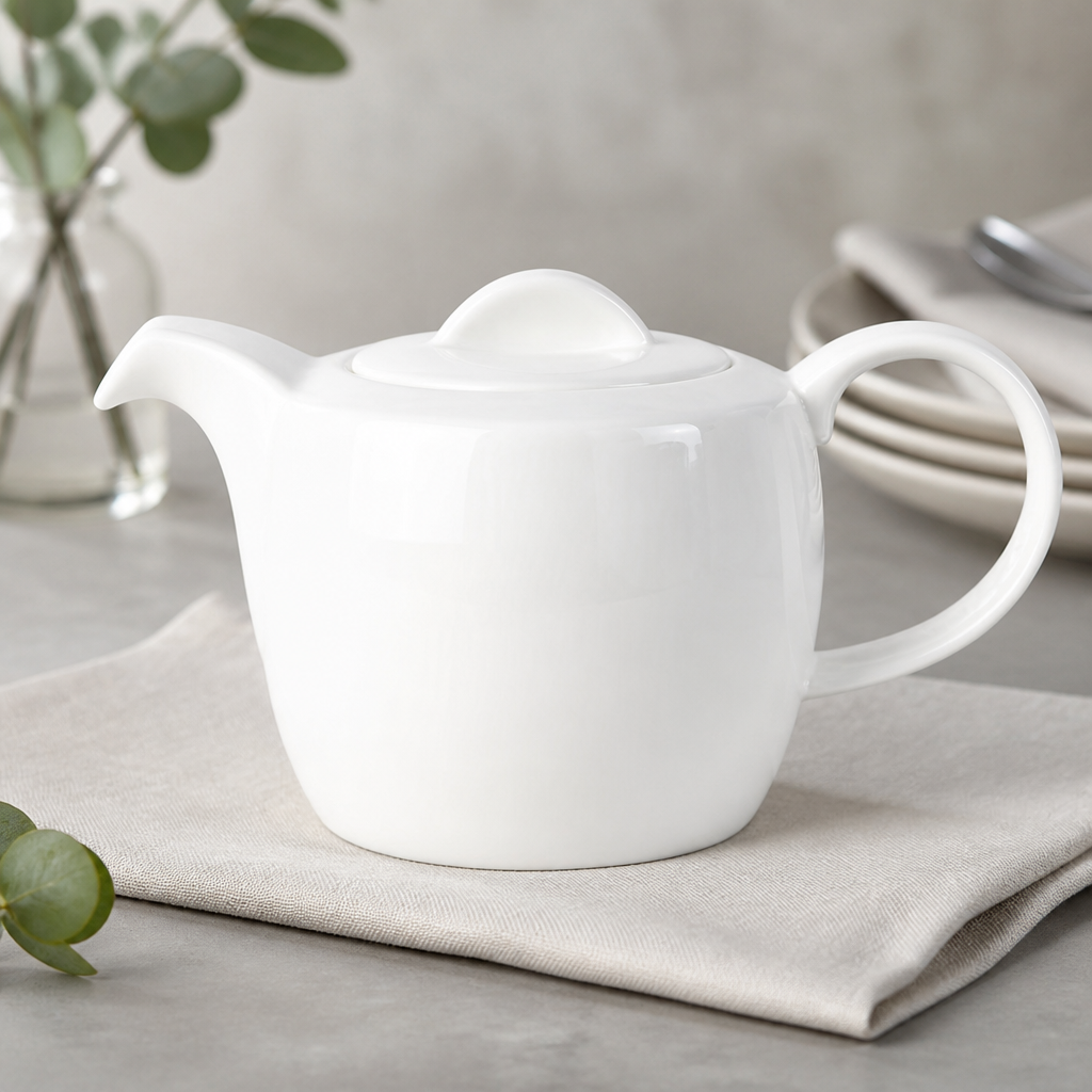 Commercial 400ml Bone China Teapot for Restaurants and Hotels