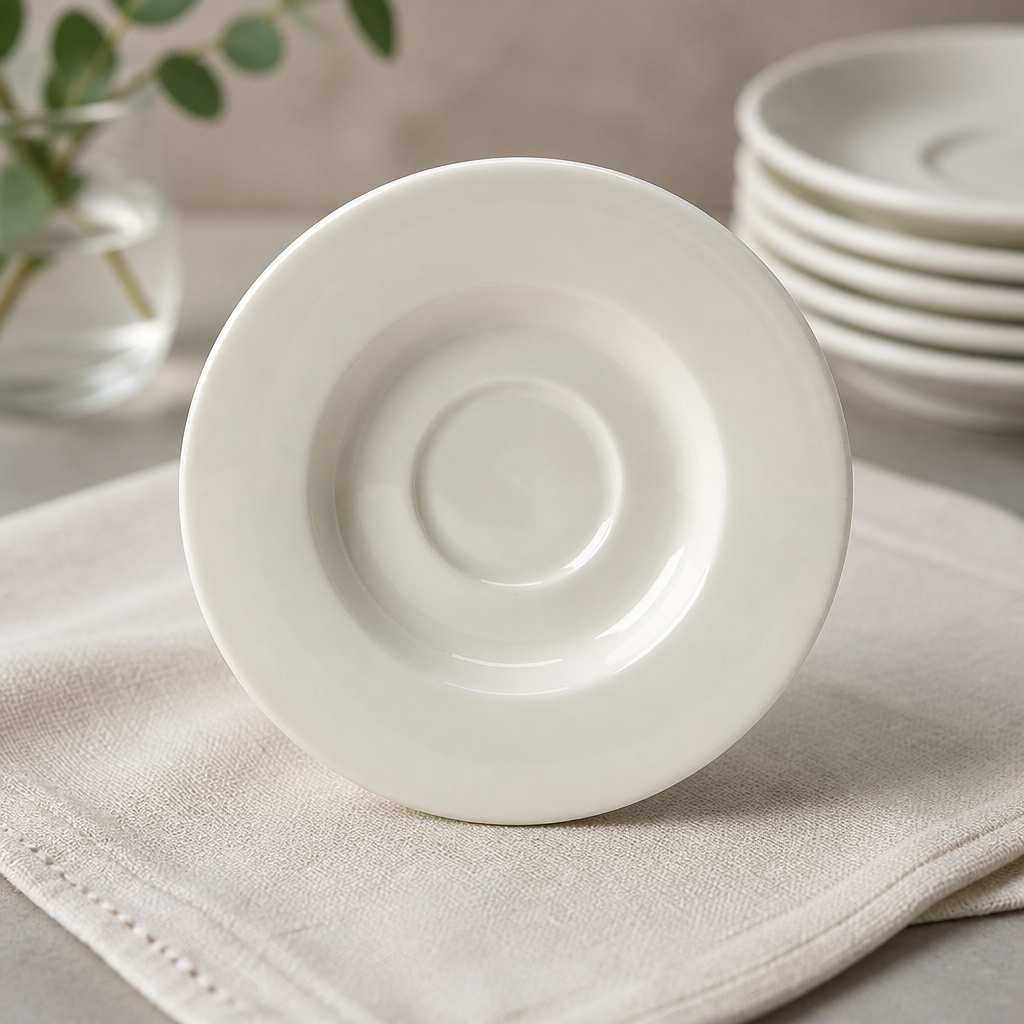 Commercial Porcelain Saucers 117mm - 36 Pack Catering Crockery