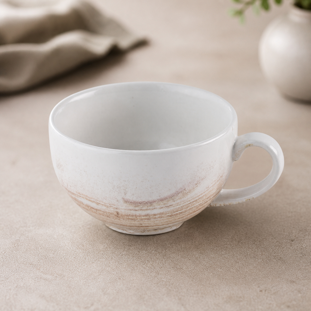 Commercial Cappuccino Cups 236ml Durable Ceramic 12 Pack