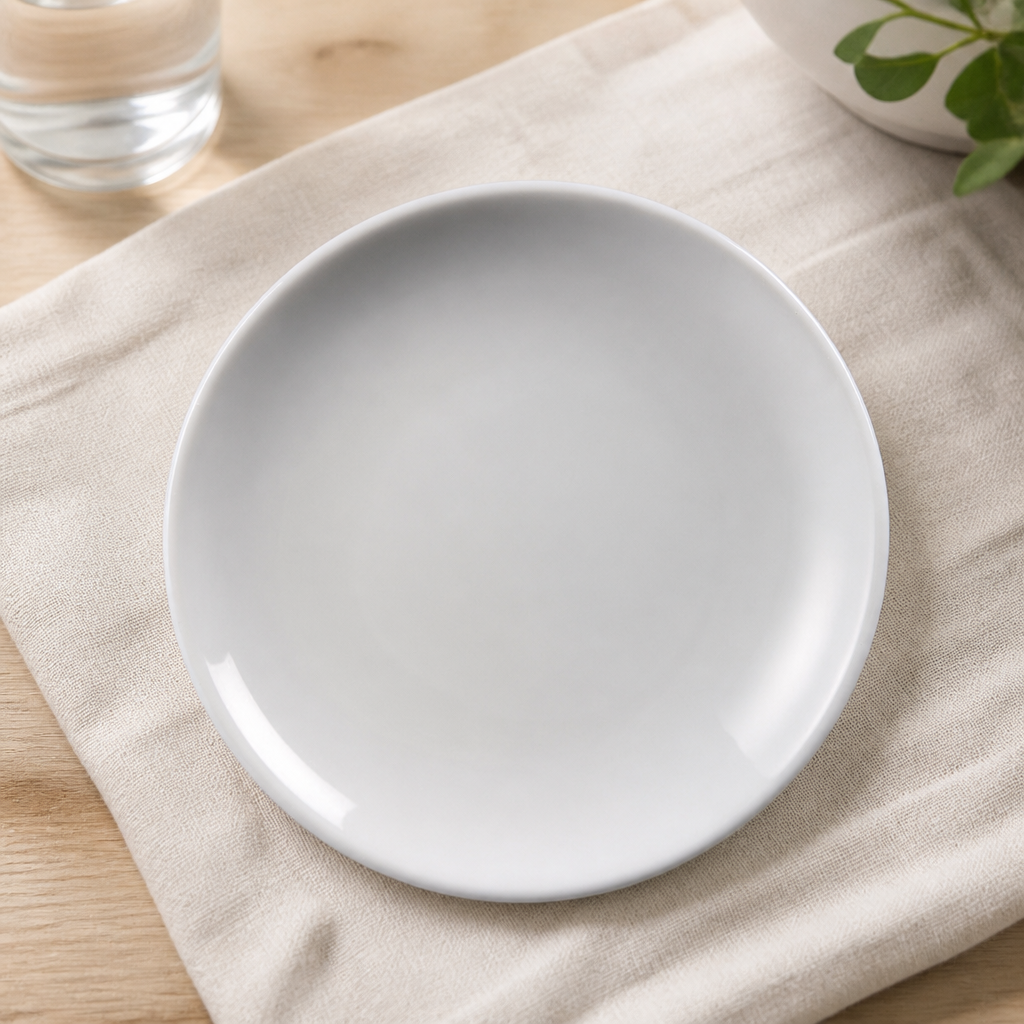 Commercial Coupe Plates 180mm Porcelain 12 Pack