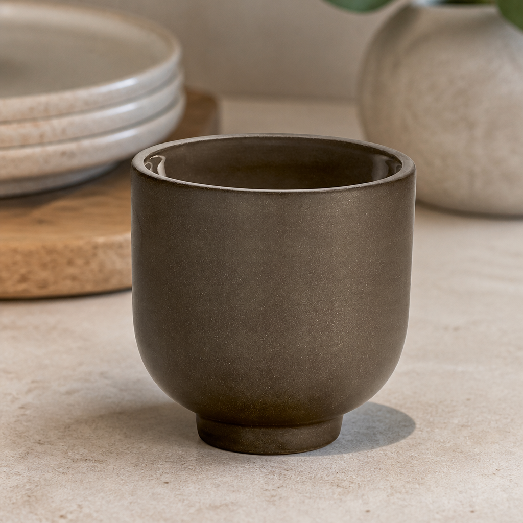Commercial Stoneware Handleless Cups 310ml - 6 Pack