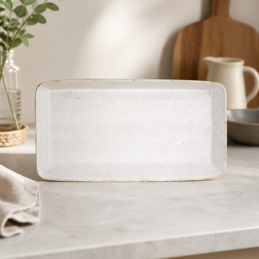 Rectangular Baking Dishes Barley White 325 x 530mm (2 Pack)
