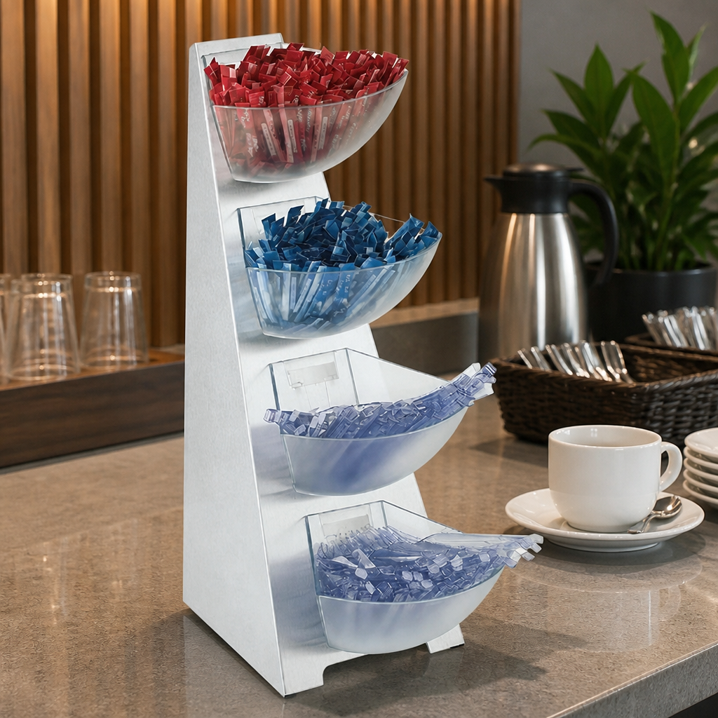Four Tier Condiment Stand 530mm Commercial Display Rack