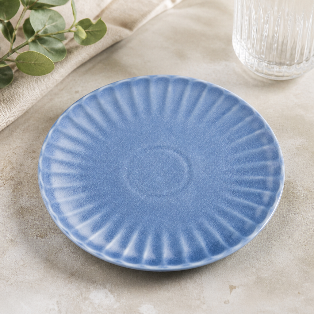 Commercial Porcelain Plates Blue 205mm - 6 Pack