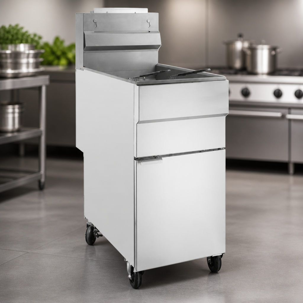 Commercial Gas Fryer 23Ltr Capacity Free Standing Stainless Steel