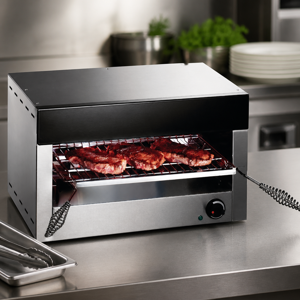 Compact Commercial Salamander Grill for 8 Slices of Toast