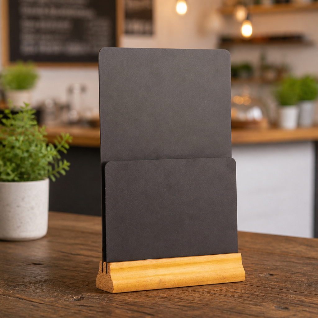 Double Blackboard Menu Holder