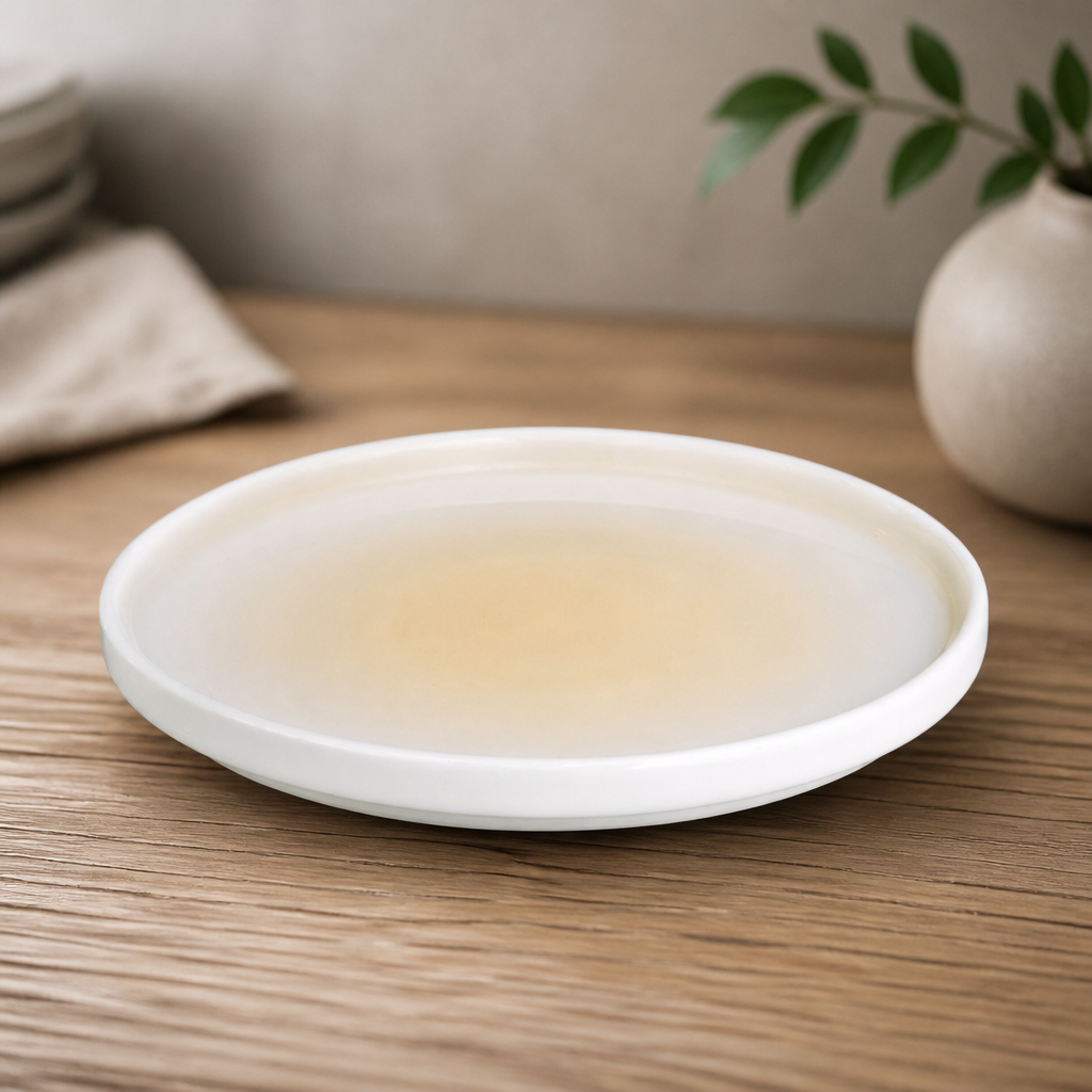 Commercial Fondant Plates Lemon 215mm 6 Pack Durable Porcelain