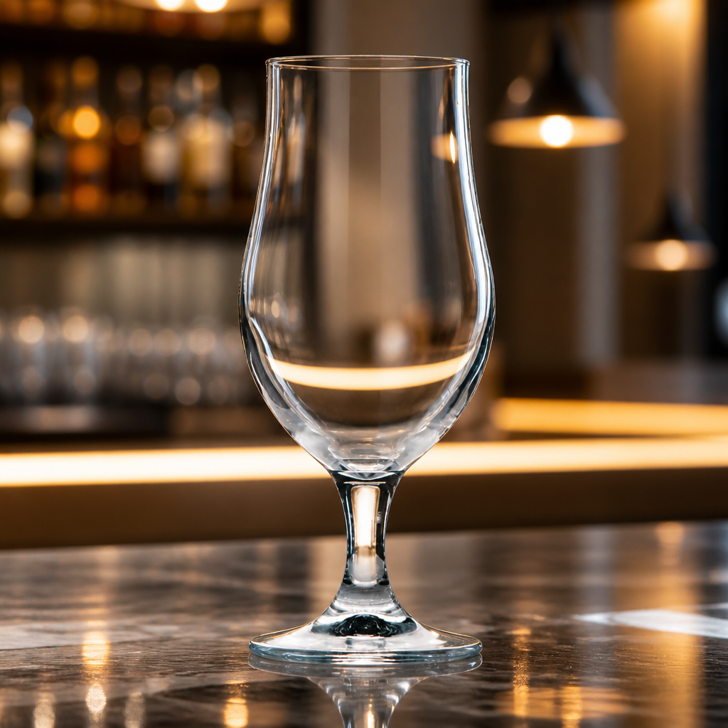 Commercial Stemmed Beer Glasses 370ml Nucleated 6 Pack