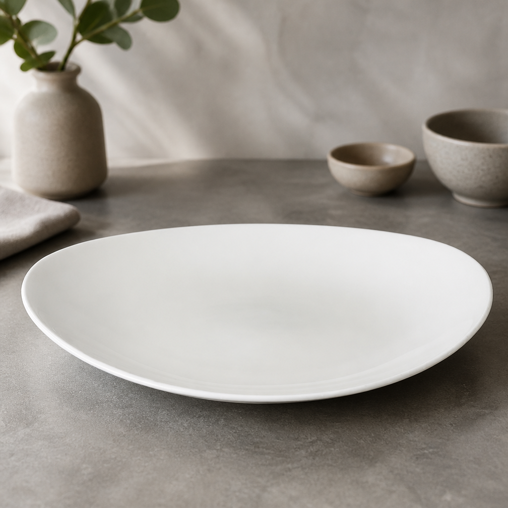 Commercial Oval Coupe Plates 320mm - 12 Pack Porcelain