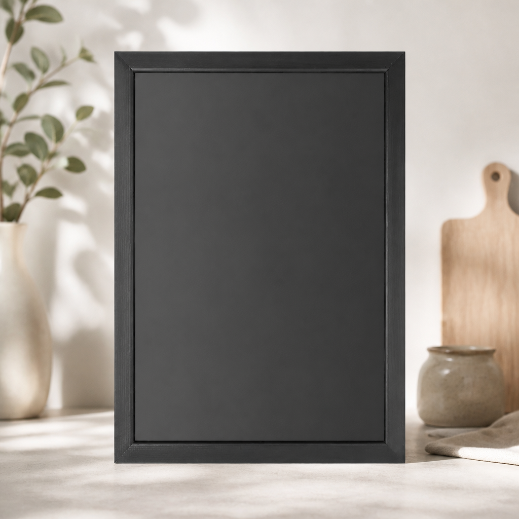 Commercial Wallboard Black Wooden Frame 600x800mm Display