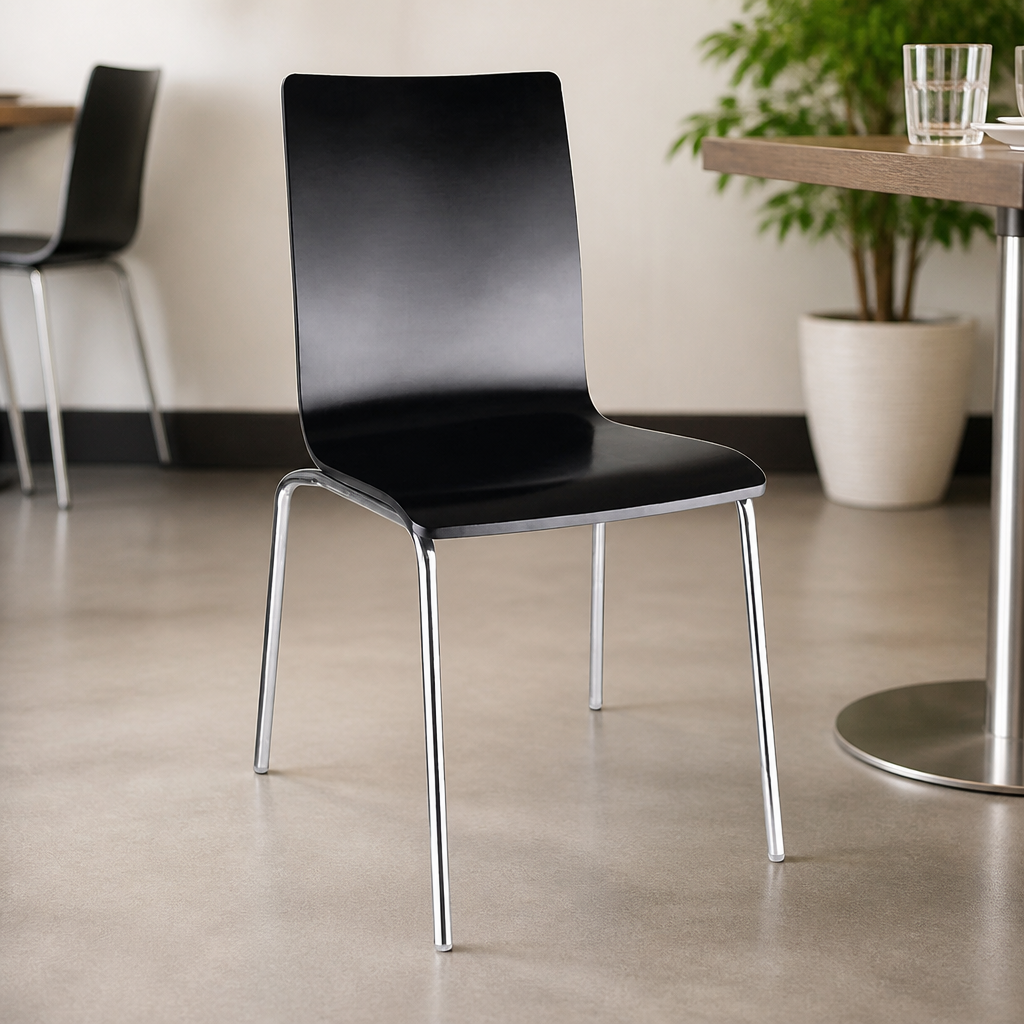 Commercial Seating Side Chairs Black Pack of Four