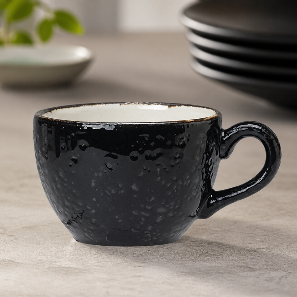 Commercial Espresso Cups 85ml Liquorice Black 12 Pack