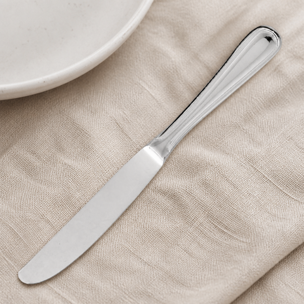 Reed style dessert knives set of 12 - stainless steel