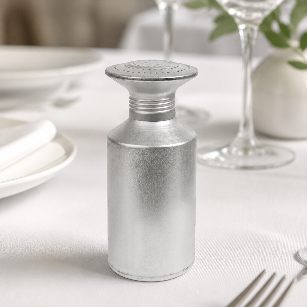 Commercial Aluminium Salt Shaker 175mm Height Silver Finish